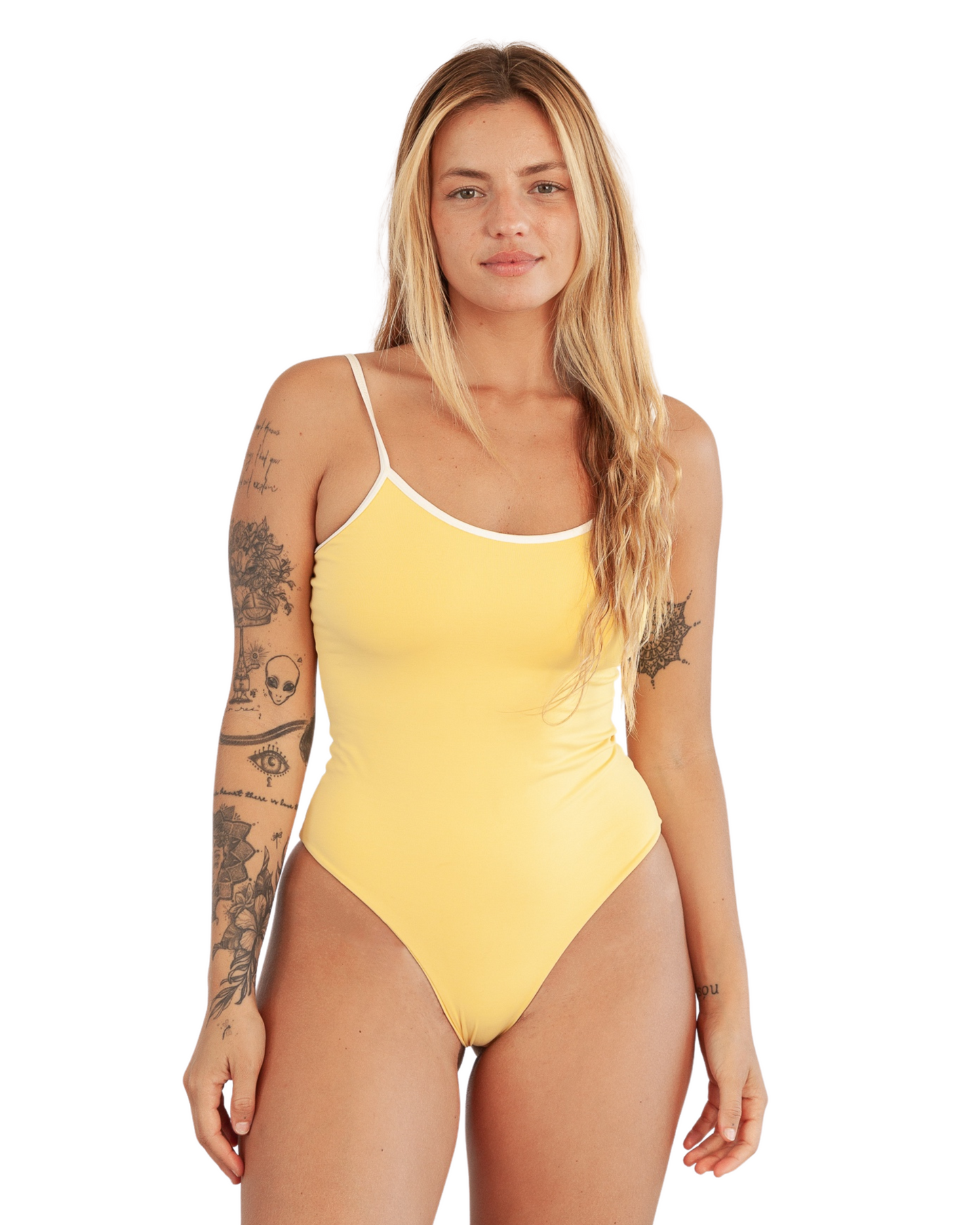 coastline one-piece | yellow mellow